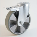 Roulette à trou central, roue anti statique bandage polyuréthane CU 120 à 300 Kg