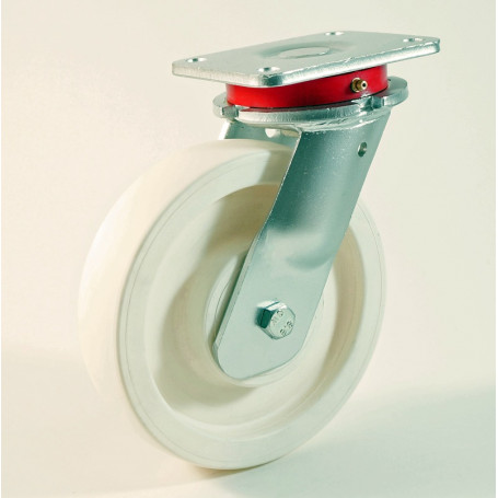 Roulette à platine, roue en polyamide, charges 700 à 1500 Kg (série P/70)