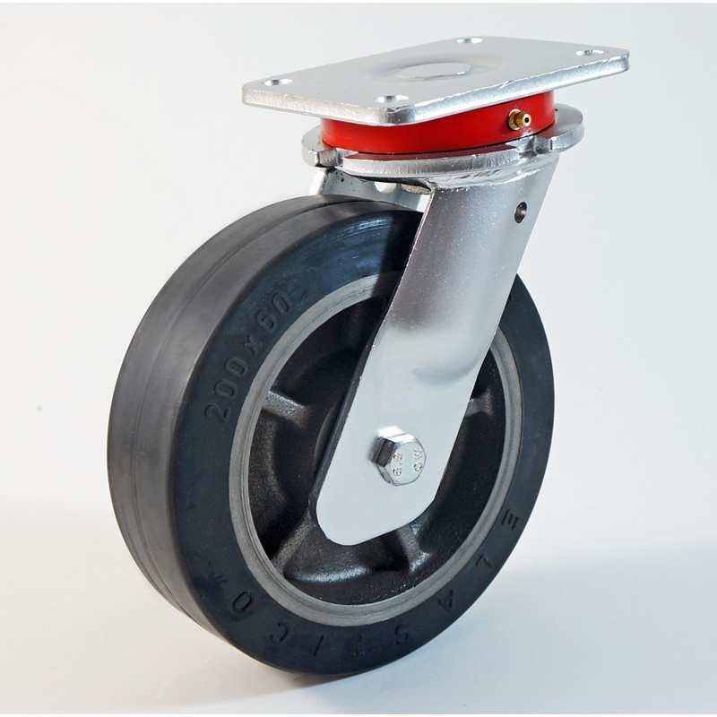 Roulette à platine, roue increvable en mousse polyuréthane, charges 70 à  160 Kg (série IPIT/22)