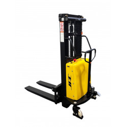 Gerbeur semi électrique, charge 1500 Kg, levée 2500 mm, fourches réglables